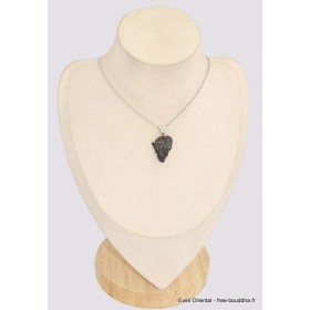 Pendentif Shungite argentée asymétrique Pendentifs pierres naturelles BK22.7
