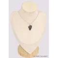 Pendentif Shungite argentée asymétrique - Pendentifs pierres naturelles