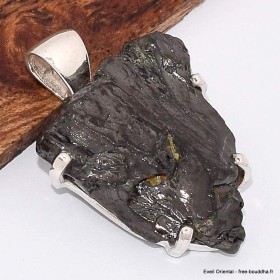 Pendentif Shungite argentée asymétrique 