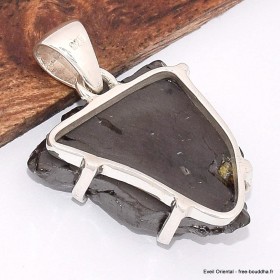 Pendentif Shungite argentée asymétrique 