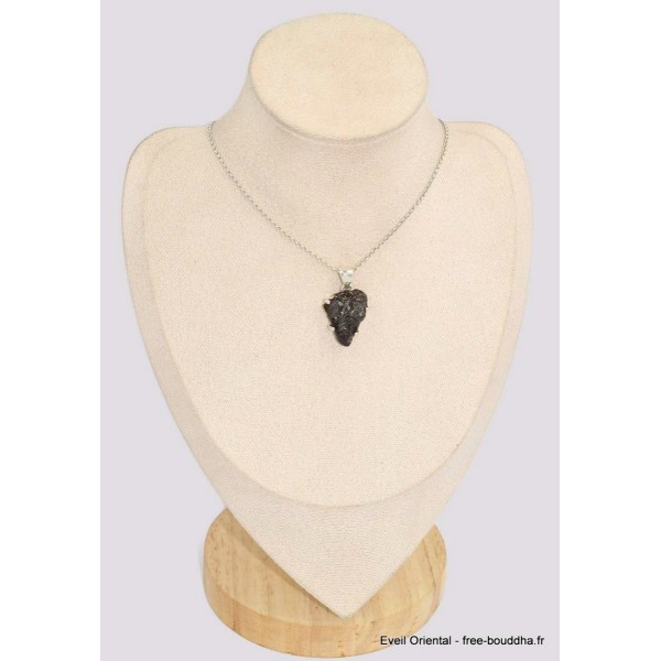Pendentif Shungite argentée forme libre Pendentifs pierres naturelles BK22.8