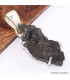 Pendentif Shungite argentée noble forme libre Pendentifs pierres naturelles BK22.9