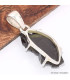 Pendentif Shungite argentée noble forme libre Pendentifs pierres naturelles BK22.9