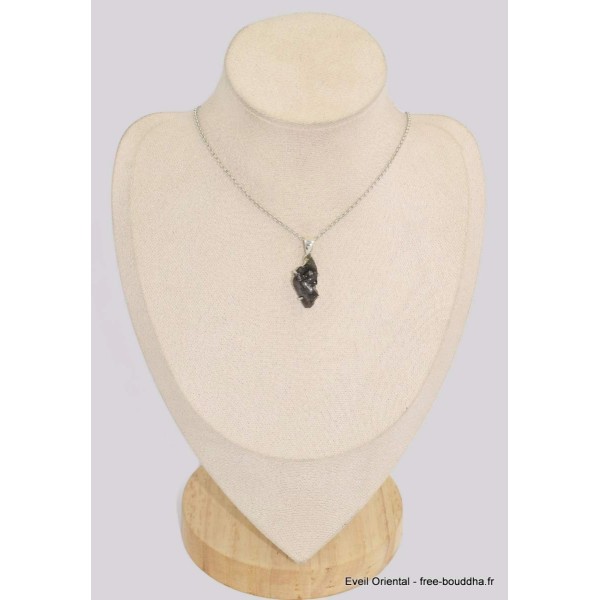 Pendentif Shungite argentée noble forme libre Pendentifs pierres naturelles BK22.9