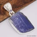 Pendentif en Tanzanite brute forme libre - Pendentifs pierres naturelles