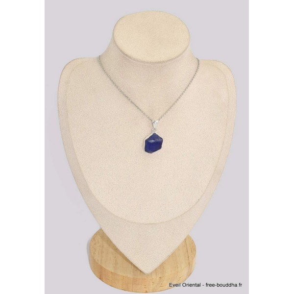 Pendentif en Tanzanite brute asymétrique Bijoux en Tanzanite BK23.1