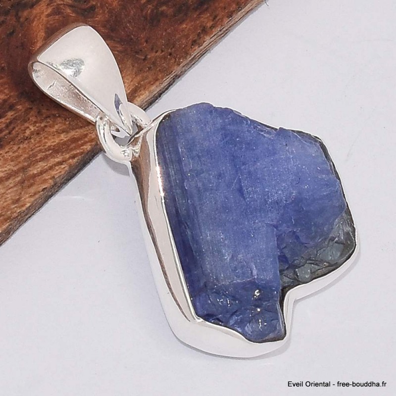 Pendentif en Tanzanite brute serti clos Bijoux en Tanzanite BK23.2