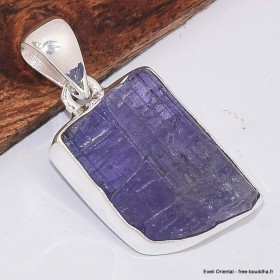Pendentif en Tanzanite brute serti clos forme libre Bijoux en Tanzanite BK23.3