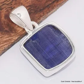 Pendentif argent Tanzanite bleue brute - Bijoux en Tanzanite