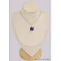 Pendentif argent Tanzanite bleue brute - Bijoux en Tanzanite