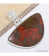 Pendentif semi-oval en Agate Seam Bijoux en Agate Seam du Maroc CWA86.7