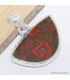 Pendentif semi-oval en Agate Seam Bijoux en Agate Seam du Maroc CWA86.7