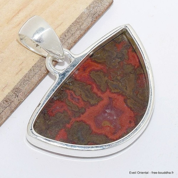 Pendentif semi-oval en Agate Seam Bijoux en Agate Seam du Maroc CWA86.7