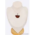 Pendentif semi-oval en Agate Seam - Bijoux en Agate Seam du Maroc