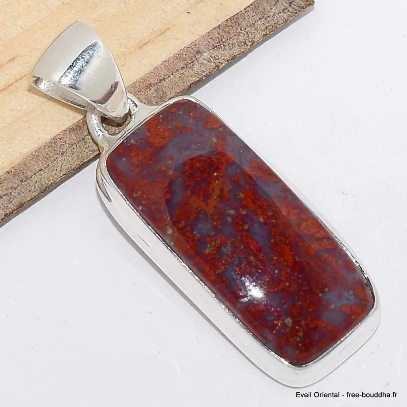 Pendentif Agate Seam du Maroc rectangulaire - Bijoux en Agate Seam du Maroc