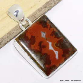 Pendentif rectangulaire en Agate Seam du Maroc - Bijoux en Agate Seam du Maroc