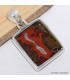 Pendentif rectangulaire en Agate Seam du Maroc  Bijoux en Agate Seam du Maroc CWA86.9