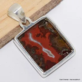 Pendentif rectangulaire en Agate Seam du Maroc - Bijoux en Agate Seam du Maroc