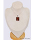 Pendentif rectangulaire en Agate Seam du Maroc  Bijoux en Agate Seam du Maroc CWA86.9