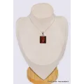 Pendentif rectangulaire en Agate Seam du Maroc - Bijoux en Agate Seam du Maroc