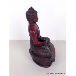Statuette Bouddha rouge Amitabha en méditation 13 cm Statuettes Bouddhistes STARB1.2