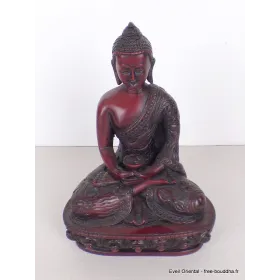 Statuette Bouddha rouge Amitabha en méditation 13 cm - Objets rituels bouddhistes