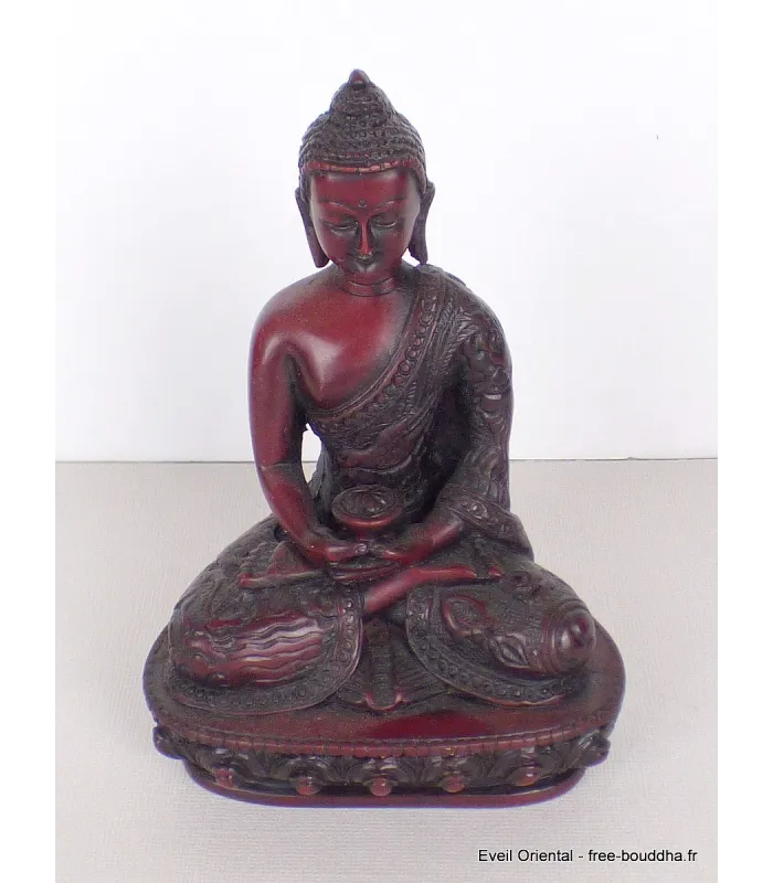 Statuette Bouddha rouge Amitabha en méditation 13 cm - Objets rituels bouddhistes