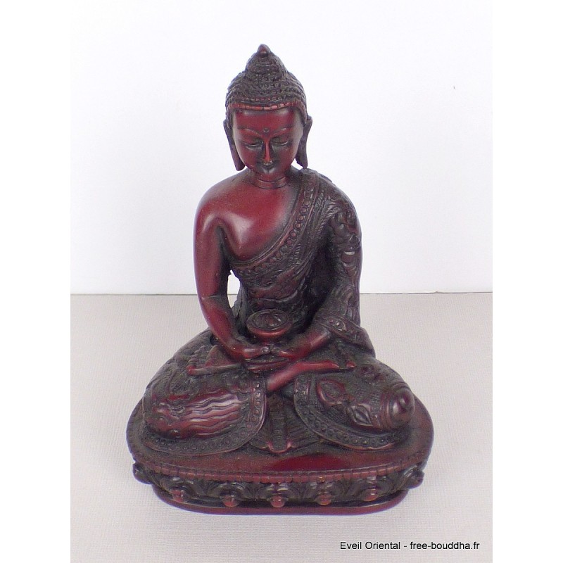 Statuette Bouddha rouge Amitabha en méditation 13 cm Statuettes Bouddhistes STARB1.2