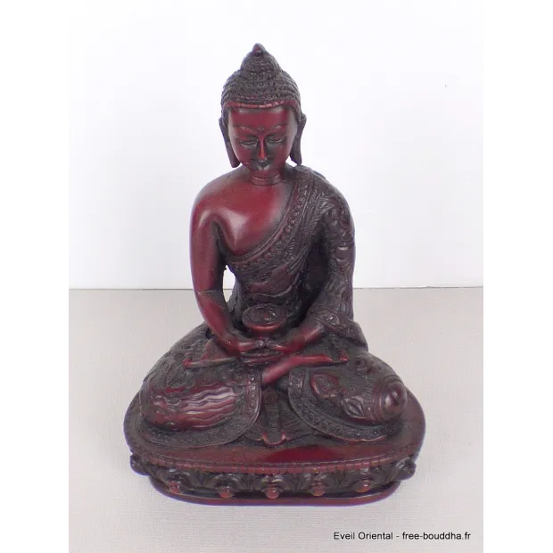 Statuette Bouddha rouge Amitabha en méditation 13 cm - Objets rituels bouddhistes