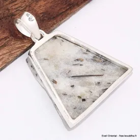 Grand Pendentif bijou Astrophyllite forme trapèze - Pendentifs pierres naturelles