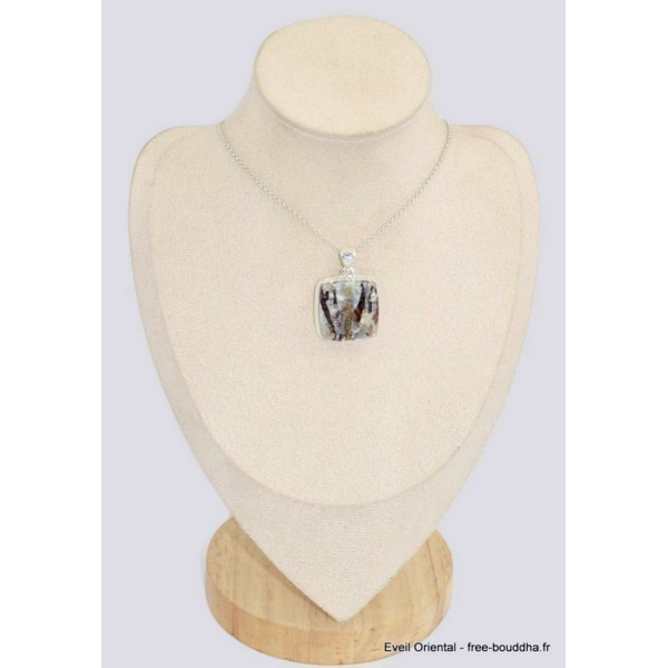 Pendentif Astrophyllite brute forme carrée Bijoux en Astrophyllite BK24.6