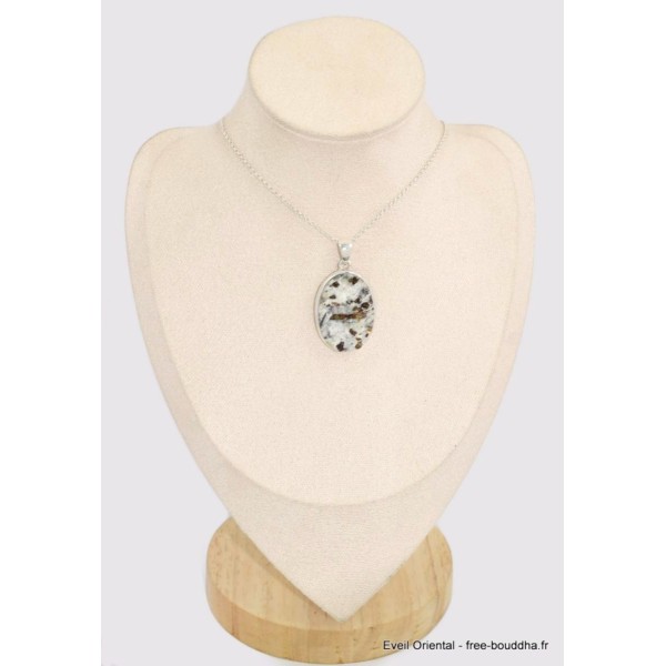 Gros Pendentif oval en Astrophyllite brute Pendentifs pierres naturelles BK24.7
