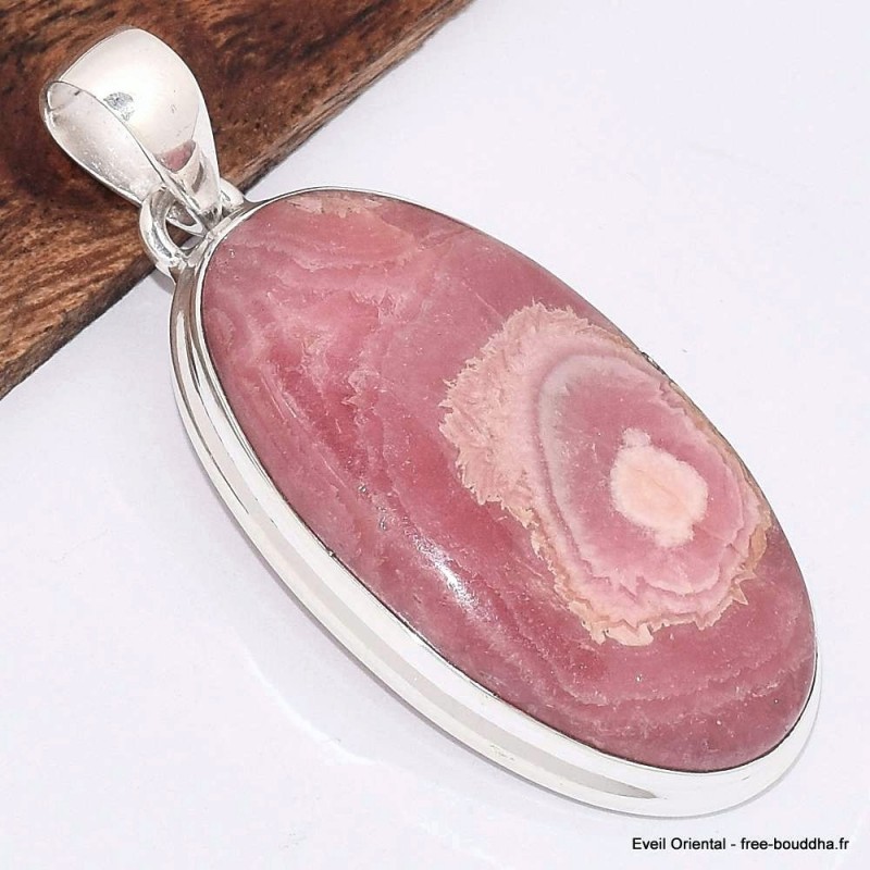 Gros pendentif oval en Rhodochrosite grade AAA 