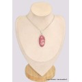 Gros pendentif oval en Rhodochrosite grade AAA Pendentifs pierres naturelles BK25