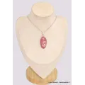 Gros pendentif oval en Rhodochrosite grade AAA - Pendentifs pierres naturelles