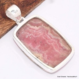 Gros pendentif rectangulaire en Rhodochrosite grade AAA Pendentifs pierres naturelles BK25.1
