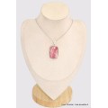 Gros pendentif rectangulaire en Rhodochrosite grade AAA Pendentifs pierres naturelles BK25.1