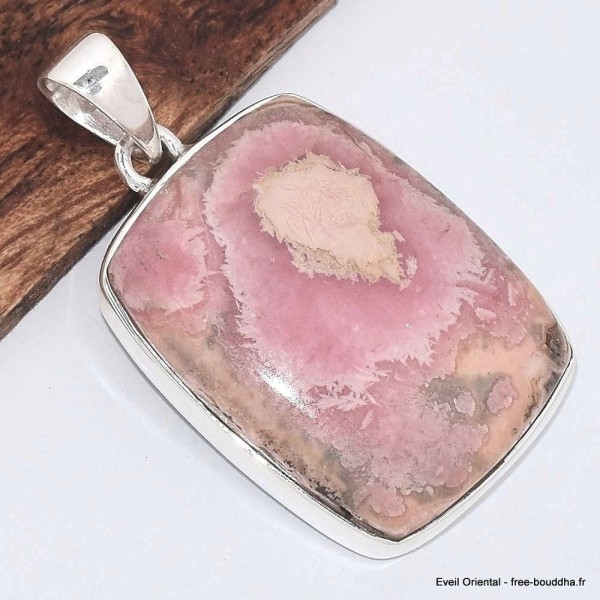 Pendentif oval allongé en Rhodochrosite grade AAA 