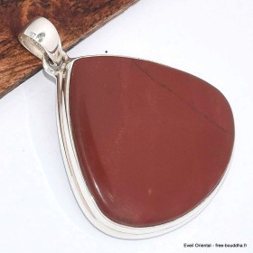 Large Pendentif Jaspe Rouge forme goutte 