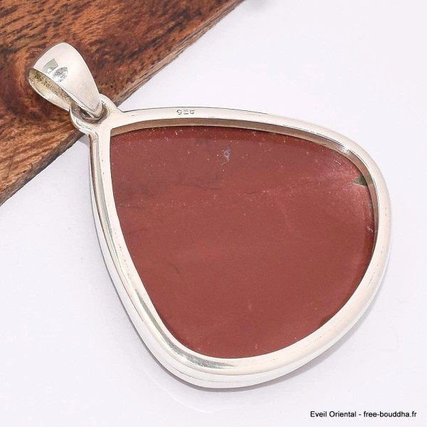 Large Pendentif Jaspe Rouge forme goutte Bijoux en Jaspe Rouge BK27.1