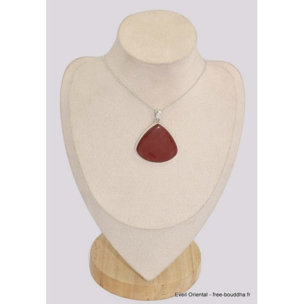 Large Pendentif Jaspe Rouge forme goutte Bijoux en Jaspe Rouge BK27.1