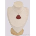 Large Pendentif Jaspe Rouge forme goutte Bijoux en Jaspe Rouge BK27.1