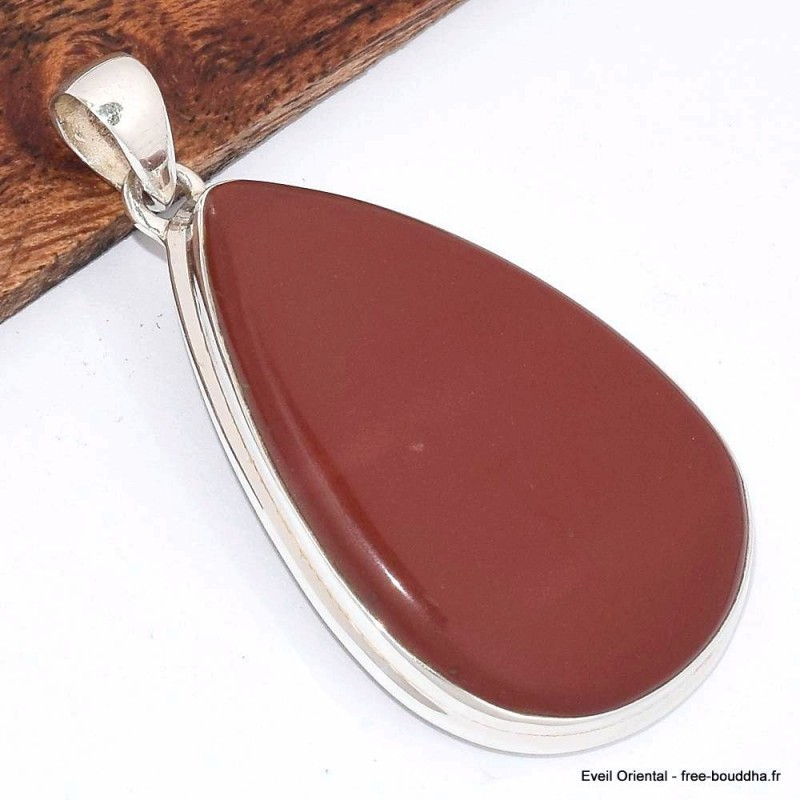 Pendentif Jaspe Rouge taille marquise 