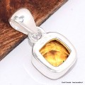 Pendentif en Citrine facettée carré Pendentifs pierres naturelles BK28