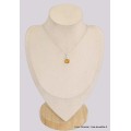 Pendentif en Citrine facettée carré Pendentifs pierres naturelles BK28