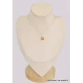 Pendentif en Citrine facettée carré - Pendentifs pierres naturelles