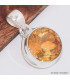 Pendentif rond en Citrine facettée  Bijoux en Citrine BK28.1