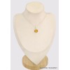 Pendentif rond en Citrine facettée  Bijoux en Citrine BK28.1