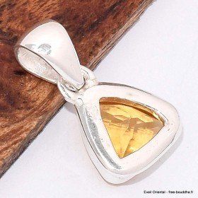 Pendentif Citrine facettée taille trilliant 