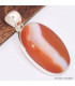 Pendentif Agate du Lac Supérieur bande blanche Bijoux en Agate BK29